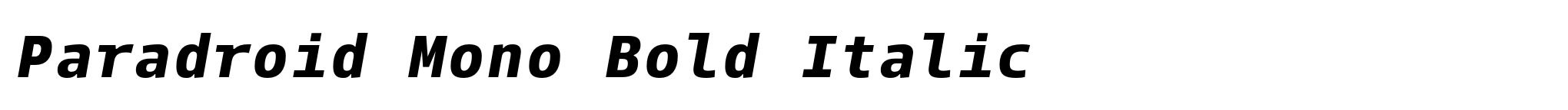 Paradroid Mono Bold Italic image